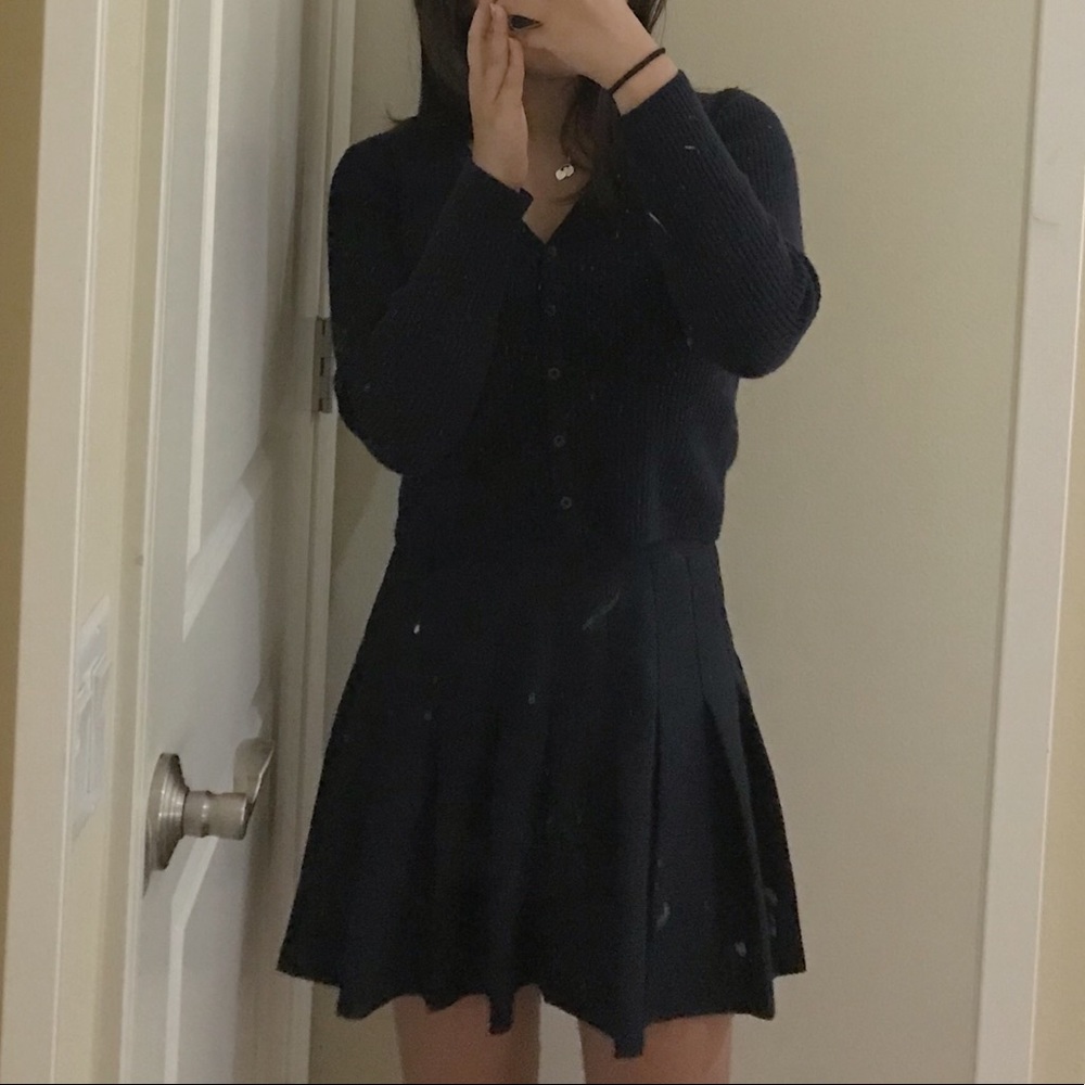 american apparel navy tennis skirt